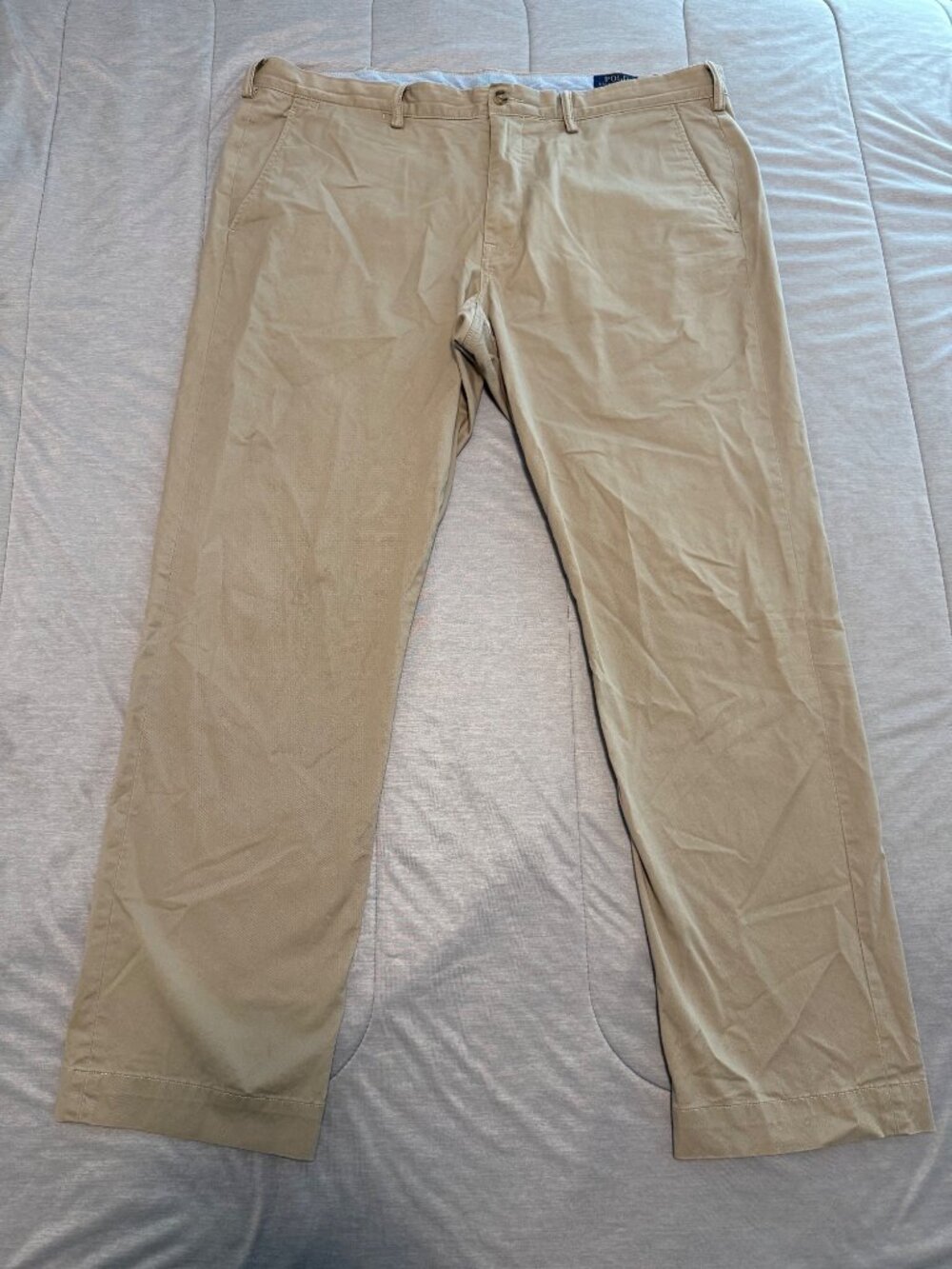 Polo Ralph Lauren Chino Pants Mens 40x32 Beige Stretch Straight Fit Casual Golf